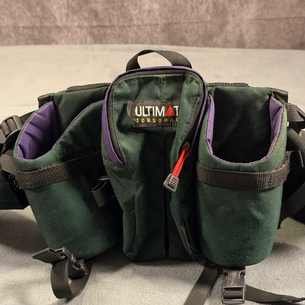 Ultimate Direction Torsopac Vintage Hydration Waist Pack Green Purple Hiking Bag